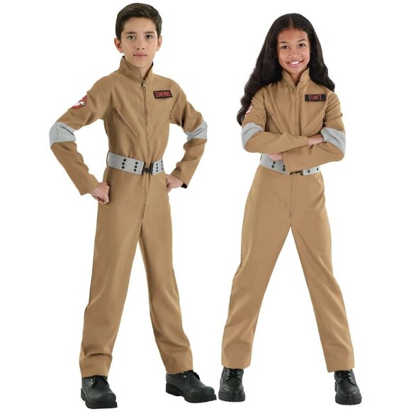 Ghostbusters Youth Child Unisex Medium 8-10 Jumpsuit Halloween Costume in Brown - Picture 1 of 8